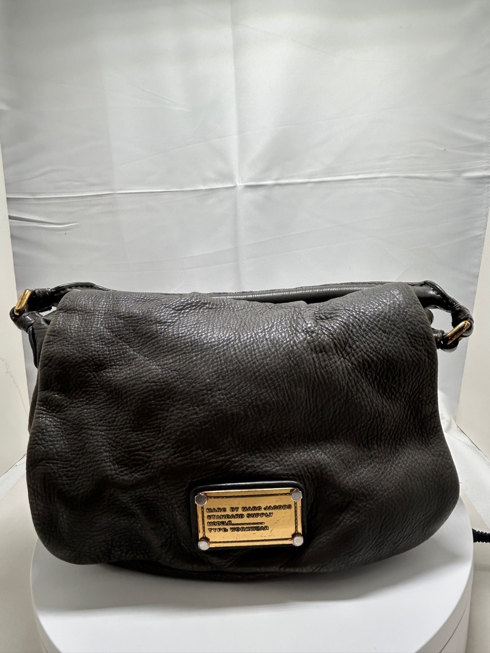 Marc By Marc Jacobs, Classic Q Lil Ukita, Gray Pebble Grain Leather, Slouchy